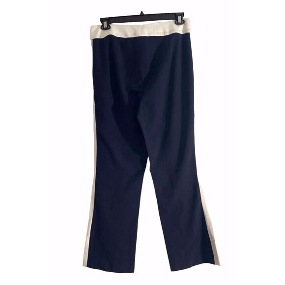 Marc New York NWT Navy Blue & White Stripe Hi-Rise Straight Dress Pants, Size 14 - Picture 3 of 6